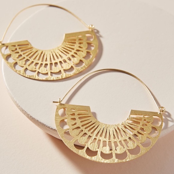 Anthropologie Jewelry - 🔥NEW!🔥 Anthropologie Lucy Hoop Earrings